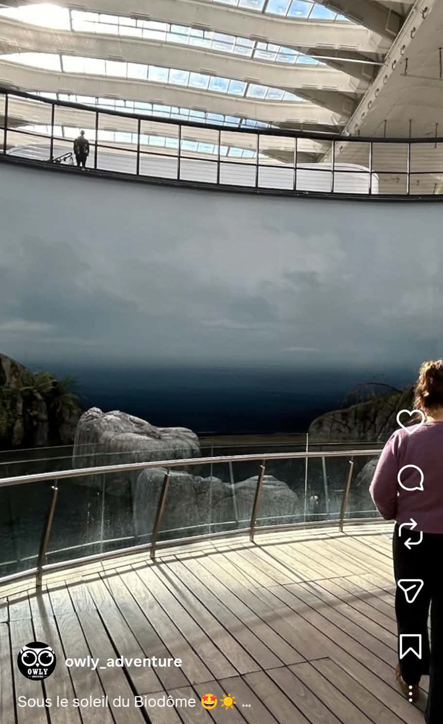 Publication Instagram : une visite du Biodôme sous son toit vitré